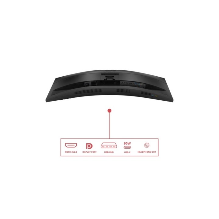 AOC CU34E4CV - Monitor a LED - curvato - USB - 34" - 3440 x 1440 UWQHD @ 120 Hz (CU34E4CV)