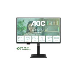 AOC Professional Q27P4U - Monitor a LED - 27" - 2560 x 1440 QHD @ 120 Hz - IPS -