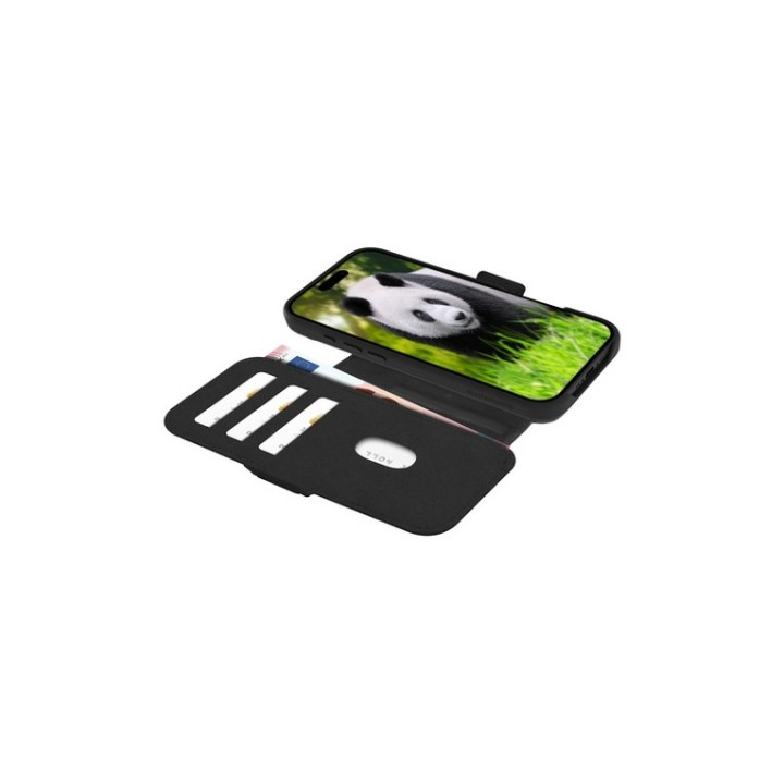 dbramante1928 Lynge - Flip cover per cellulare - Compatibilità MagSafe - pelle p (LM66GTBL6626)