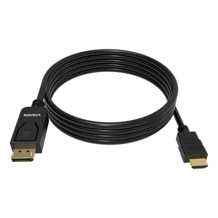 VISION - Cavo adattatore - DisplayPort maschio a HDMI maschio - 2 m - nero - sup (TC 2MDPHDMI8K/BL)