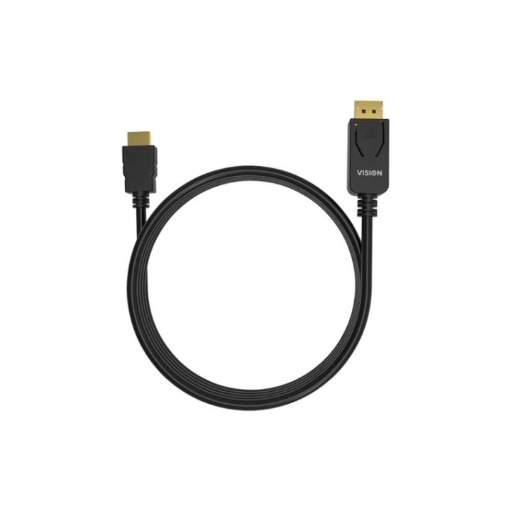 VISION - Cavo adattatore - DisplayPort maschio a HDMI maschio - 2 m - nero - sup (TC 2MDPHDMI8K/BL)