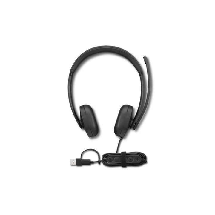 Lenovo 5000 - Cuffie con microfono - over ear - cablato - USB-C - nero - Certifi (4XD1R88995)
