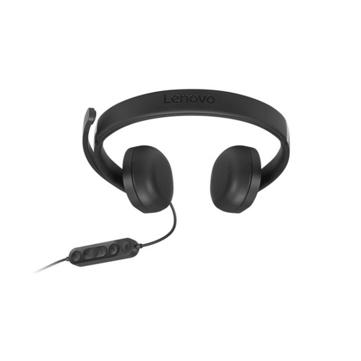 Lenovo 5000 - Cuffie con microfono - over ear - cablato - USB-C - nero - Certifi (4XD1R88995)