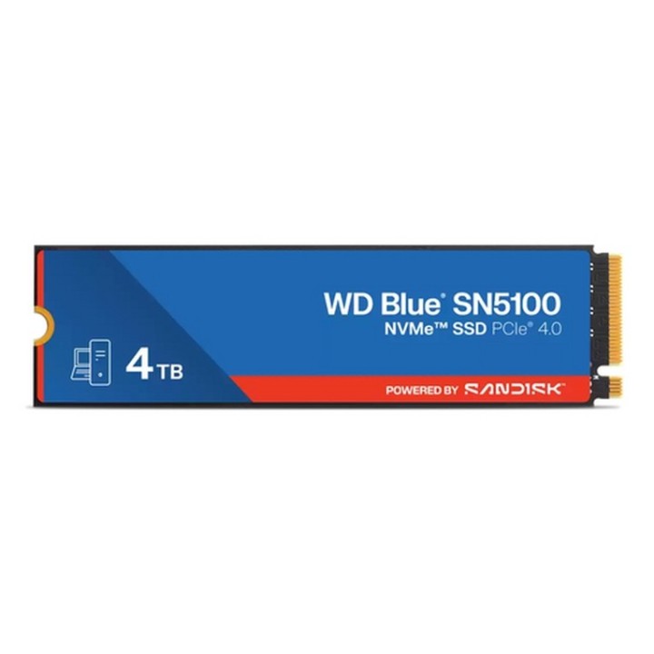 WD Blue SN5100 - SSD - 4 TB - interno - M.2 2280 - PCIe 4.0 x4 (NVMe) (WDS400T5B0E-00CPE0) - SANDISK