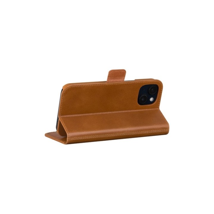 dbramante1928 Copenhagen - Flip cover per cellulare - pelle pieno fiore - tan -
