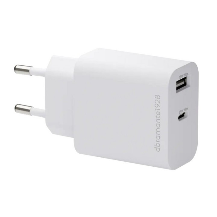 dbramante1928 re-charge - Alimentatore - 25 Watt - 2 connettori di uscita (USB-C (CH25EUWH7244)