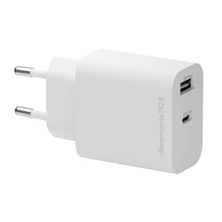 dbramante1928 re-charge - Alimentatore - 25 Watt - 2 connettori di uscita (USB-C (CH25EUWH7244)