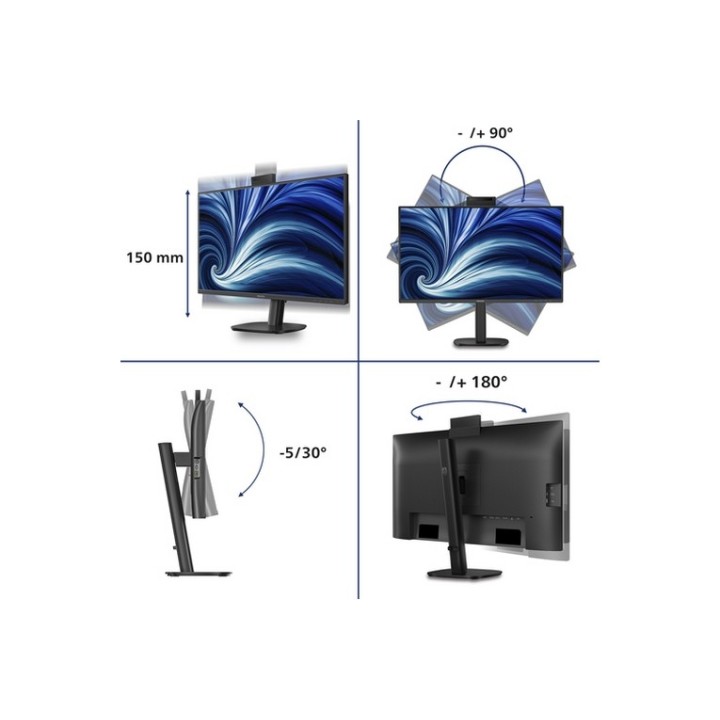 Philips 27B2U3601H - 3000 Series - monitor a LED - 27" - 2560 x 1440 QHD @ 120 H (27B2U3601H/00) - PHILIPSMMD