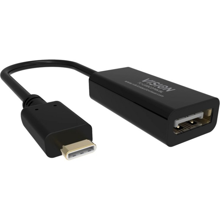 Vision - Adattatore video - USB-C (M) a DisplayPort (F) - USB 3.1 - 15 cm - supp
