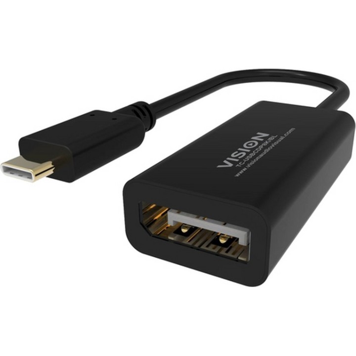 Vision - Adattatore video - USB-C (M) a DisplayPort (F) - USB 3.1 - 15 cm - supp