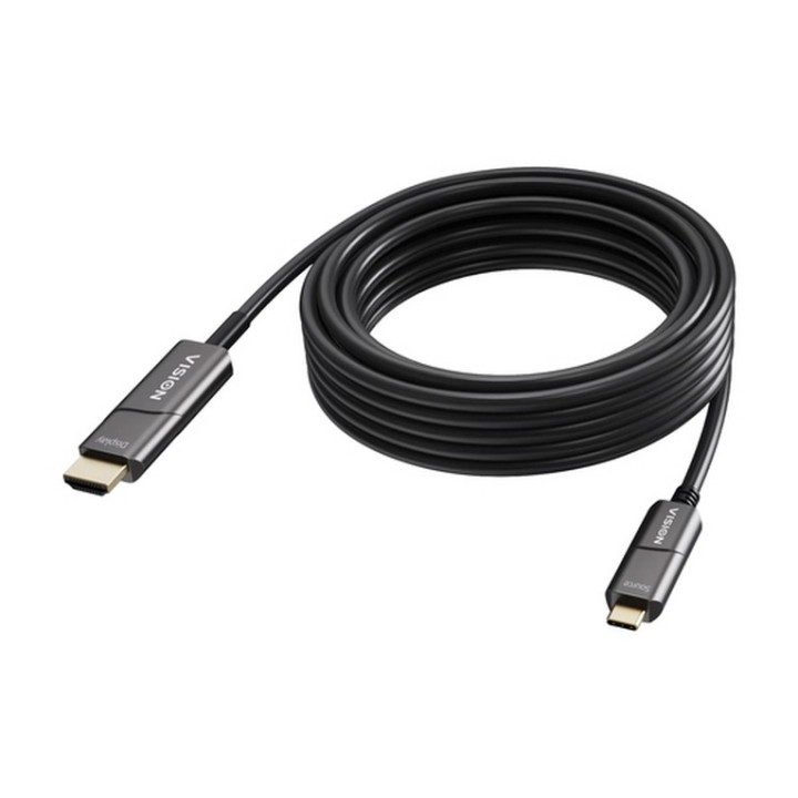 VISION - Cavo adattatore - USB-C maschio a HDMI maschio - 10 m - fibra ottica - (TC 10MUSBCHDMI+/BL)
