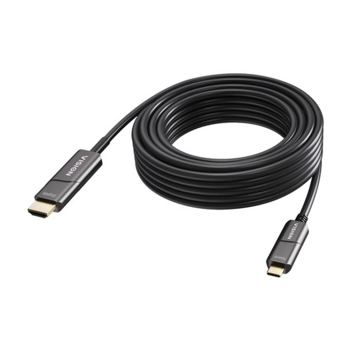 VISION - Cavo adattatore - USB-C maschio a HDMI maschio - 15 m - fibra ottica - (TC 15MUSBCHDMI+/BL)
