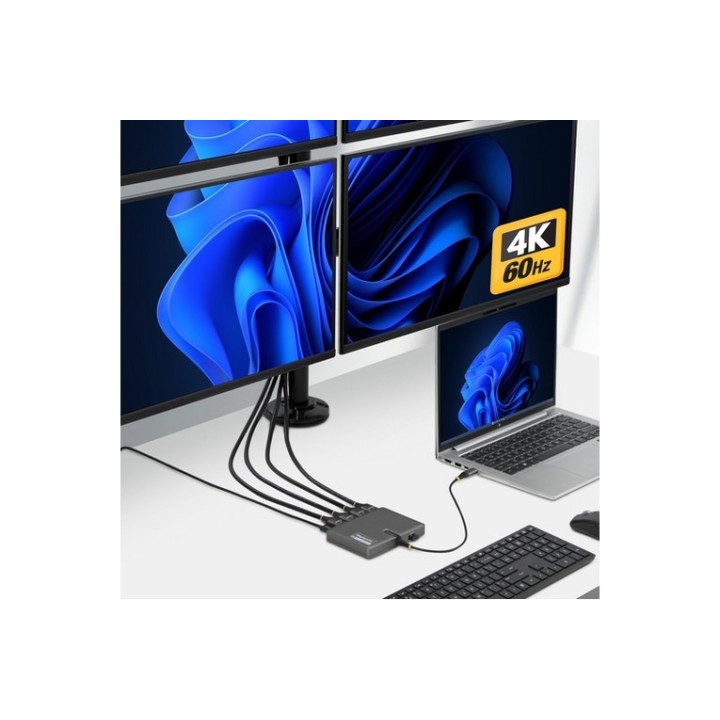 StarTech.com - Docking station - per laptop - USB-C - 4 x HDMI - Compatibile TAA