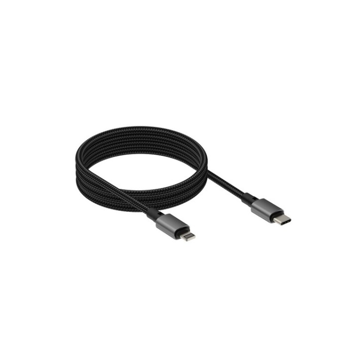 VISION - Cavo Lightning - USB-C maschio a Lightning maschio - 1 m - nero - magne (TC 1MLTGMAG/BL)