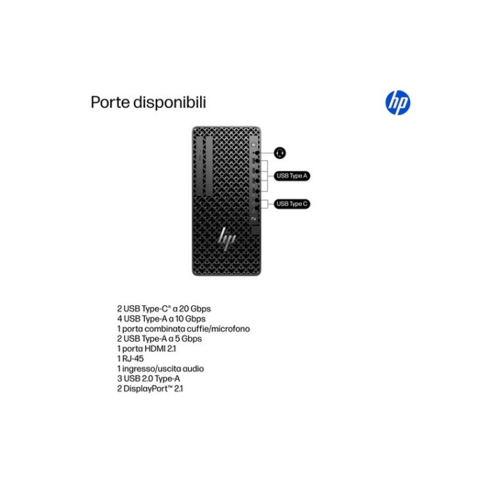 HP Z1 G1i - AI Workstation, AI PC - tower 1 x Core Ultra 7 265 / fino a 5.3 GHz (D48PTETABZ)