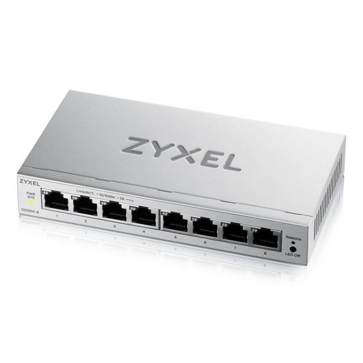 Zyxel GS1200 Series GS1200-8 - Switch - intelligente - 8 x 10/100/1000 - desktop