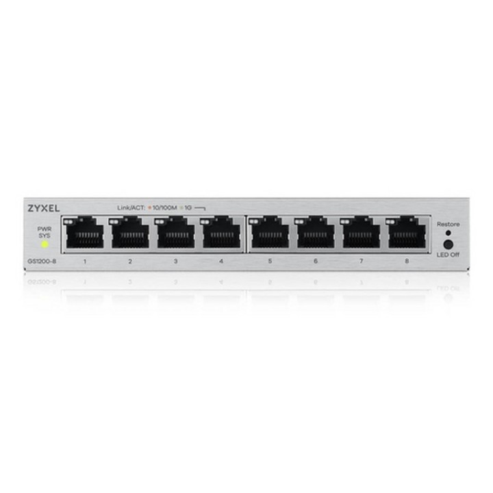 Zyxel GS1200 Series GS1200-8 - Switch - intelligente - 8 x 10/100/1000 - desktop