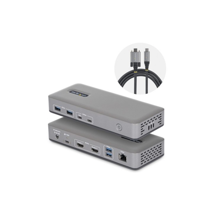 StarTech.com - Docking station - per laptop - USB-C 3.2 Gen 2 - 2 x HDMI - 1GbE