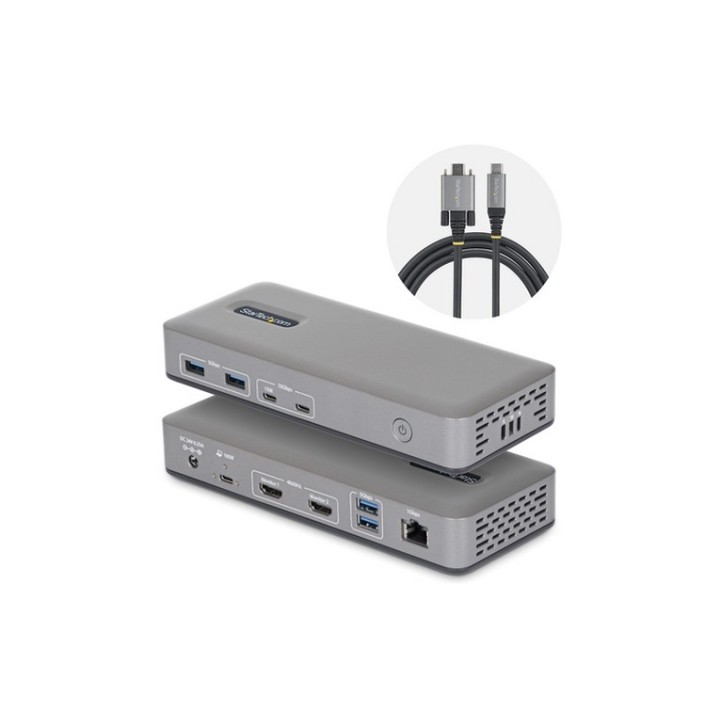 StarTech.com - Docking station - per laptop - USB-C 3.2 Gen 2 - 2 x HDMI - 1GbE