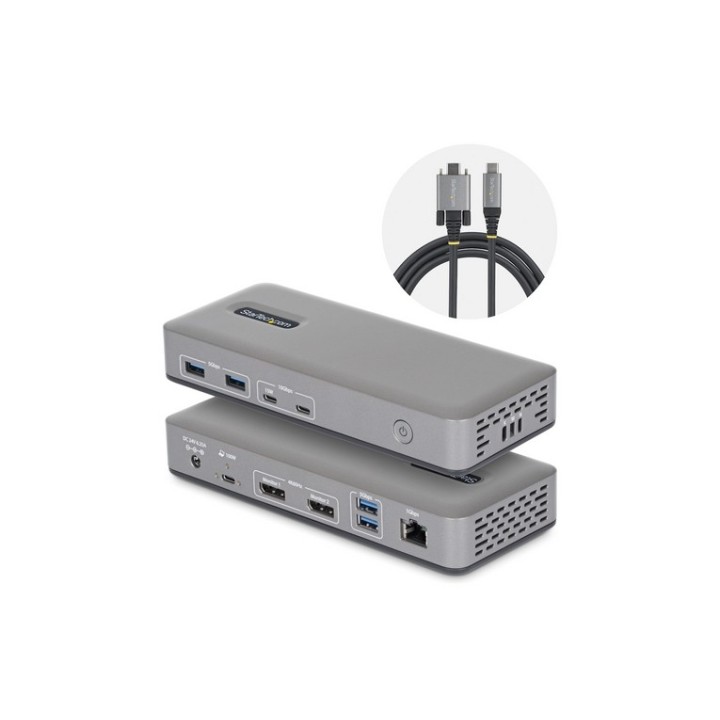 StarTech.com - Docking station - per laptop - USB-C 3.2 Gen 2 - 2 x DP - 1GbE -