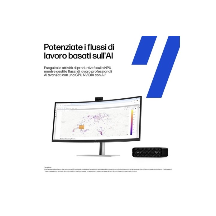 HP Workstation Z2 G1i - AI Workstation, AI PC - mini 5U - 1 x Core Ultra 7 265 / (D4TB3ETABZ)