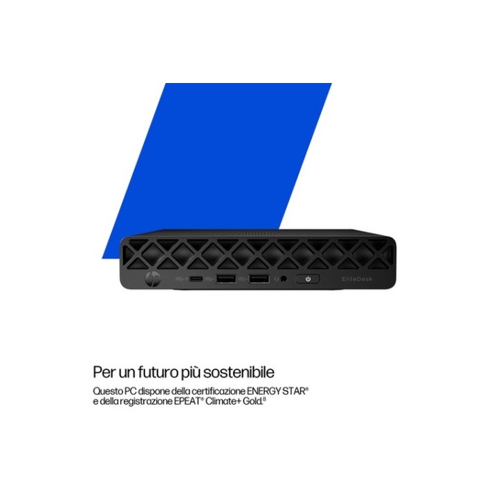 HP EliteDesk 8 G1i - AI PC - mini Core Ultra 7 265T / fino a 5.3 GHz - RAM 16 GB