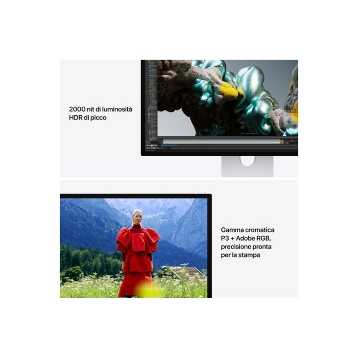 Apple Studio Display XDR Standard glass - Monitor a LED - 27" - 5120 x 2880 5K @ (MFEL4T/A)