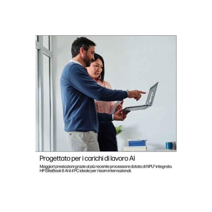 HP EliteBook 6 G1i Notebook AI - AI PC - design della cerniera a 177 gradi - Int