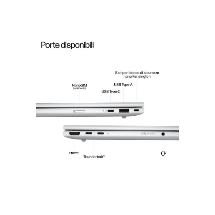 HP EliteBook 8 G1i Notebook Next Gen AI - Copilot+ PC - design della cerniera a