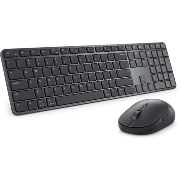 Dell Pro 7 KM726 - Set mouse e tastiera - Slim - senza fili - 2.4 GHz, Bluetooth