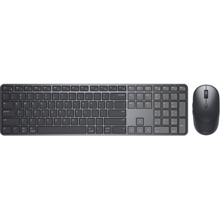 Dell Pro 7 KM726 - Set mouse e tastiera - Slim - senza fili - 2.4 GHz, Bluetooth