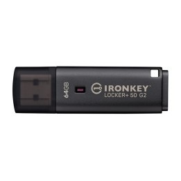 Kingston IronKey Locker+ 50 G2 - Chiavetta USB - crittografato - 64 GB - USB 3.2