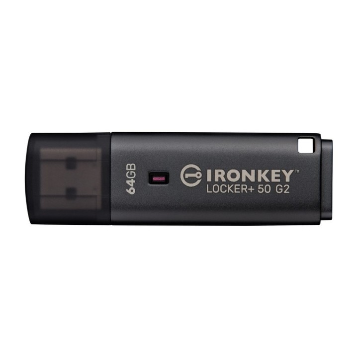Kingston IronKey Locker+ 50 G2 - Chiavetta USB - crittografato - 64 GB - USB 3.2