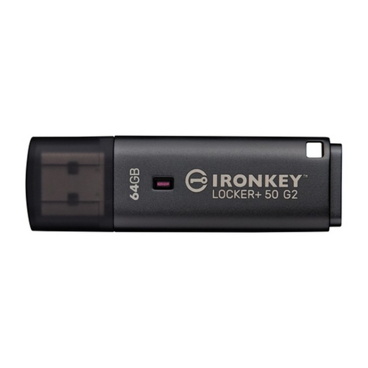 Kingston IronKey Locker+ 50 G2 - Chiavetta USB - crittografato - 64 GB - USB 3.2