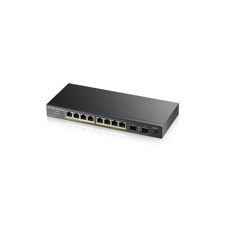 Zyxel GS1100-10HP - Switch - unmanaged - 8 x 10/100/1000 (PoE+) + 2 x Gigabit SF (GS1100-10HP-EU0102F)