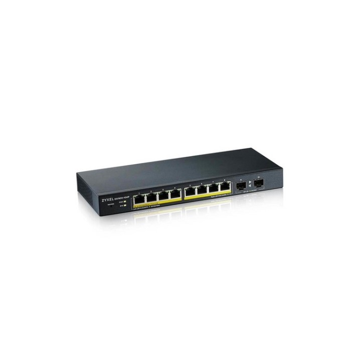 Zyxel GS1900-10HP - Switch - intelligente - 8 x 10/100/1000 (PoE+) + 2 x Gigabit (GS1900-10HP-EU0102F)