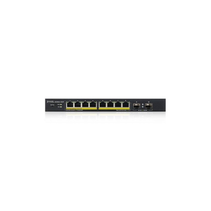 Zyxel GS1900-10HP - Switch - intelligente - 8 x 10/100/1000 (PoE+) + 2 x Gigabit (GS1900-10HP-EU0102F)
