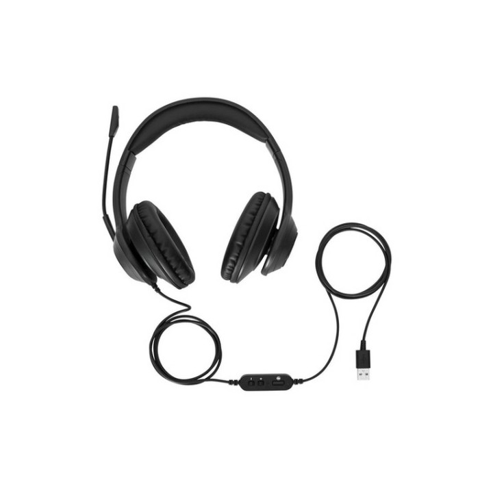 Targus AEH102GL - Cuffie con microfono - over ear - convertibile - cablato - USB (AEH102GL)