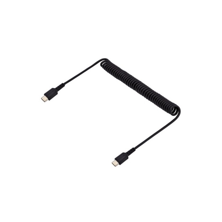 StarTech Cavo USB C Ricarica Veloce da 1m, Cavetto USB tipo C 2.0 Spiralato di A (R2CCC-1M-USB-CABLE)