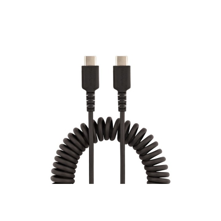 StarTech Cavo USB C Ricarica Veloce da 1m, Cavetto USB tipo C 2.0 Spiralato di A (R2CCC-1M-USB-CABLE)