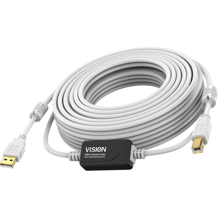 Vision Techconnect - Cavo USB - USB (M) a USB Tipo B (M) - USB 2.0 - 15 m - boos