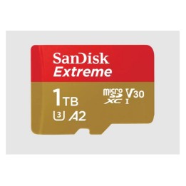 SanDisk Extreme - Scheda di memoria flash (adattatore da microSDXC a SD in dotaz (SDSQXAV-1T00-GN6MA)