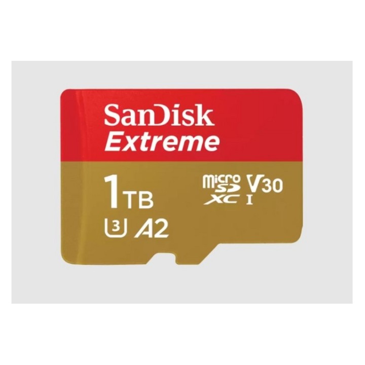 SanDisk Extreme - Scheda di memoria flash (adattatore da microSDXC a SD in dotaz (SDSQXAV-1T00-GN6MA)