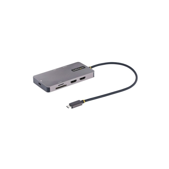 StarTech.com Adattatore Multiporta USB C, Doppio HDMI 4K 60Hz, Hub USB-A 5Gbps,