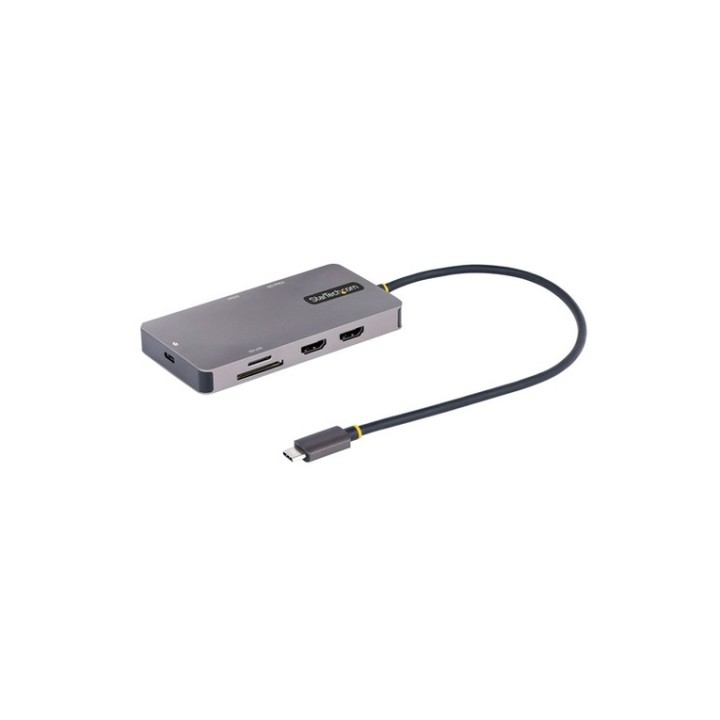 StarTech.com Adattatore Multiporta USB C, Doppio HDMI 4K 60Hz, Hub USB-A 5Gbps,