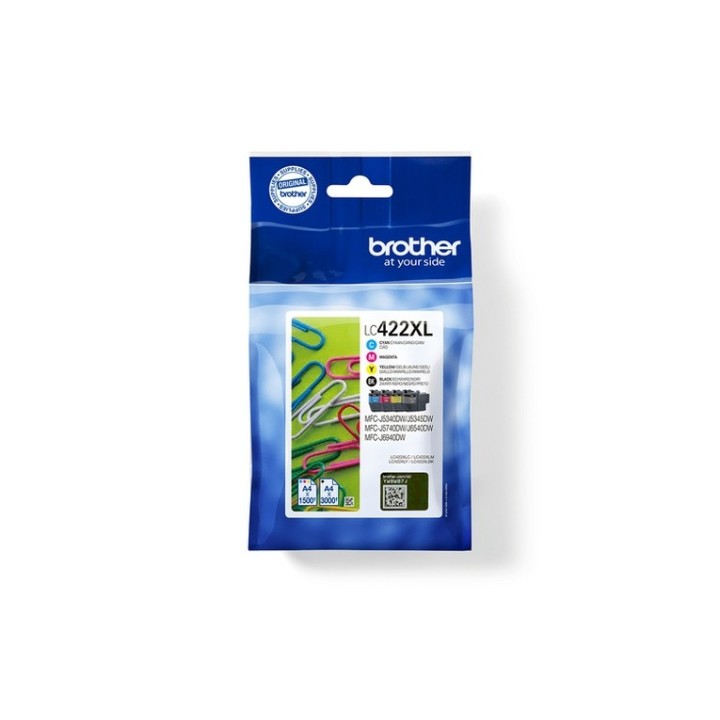 Brother LC422XL - Confezione da 4 - nero, giallo, ciano, magenta - originale - c