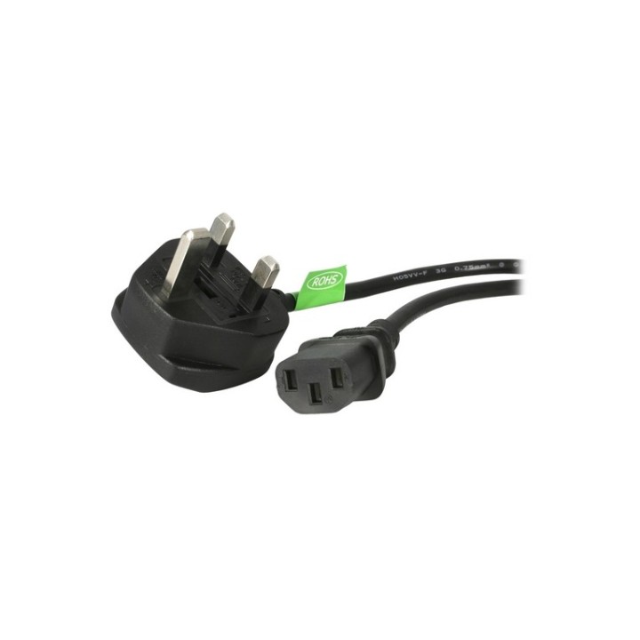 StarTech.com 3ft (1m) UK Computer Power Cable, BS 1363 to C13 Power Cord, 18AWG, (BS13U-1M-POWER-LEAD)