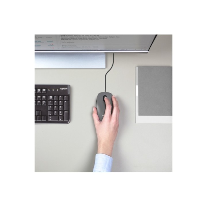 Logitech M100 - Mouse - dimensioni standard - per destrorsi e per sinistrorsi - (910-006652)