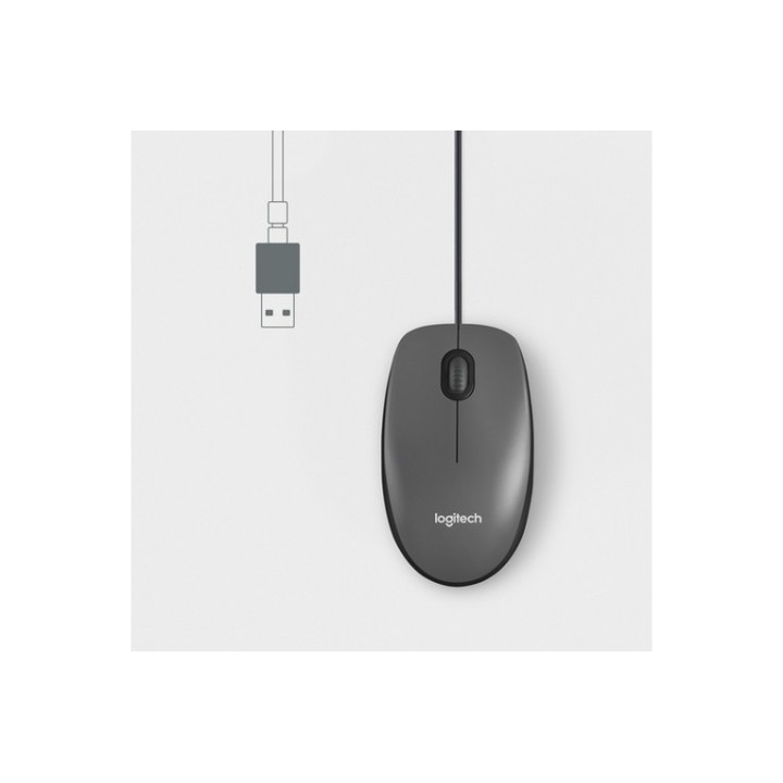 Logitech M100 - Mouse - dimensioni standard - per destrorsi e per sinistrorsi -