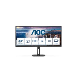 AOC Value-line CU34V5C/BK - V5 series - monitor a LED - curvato - 34" - 3440 x 1